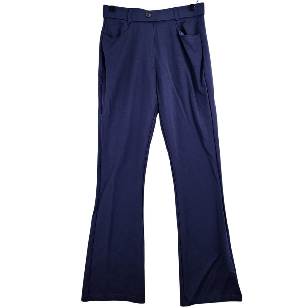 MoFiz Bootcut Dress Pants Womens S Navy Blue Stretch Ponte Flare
